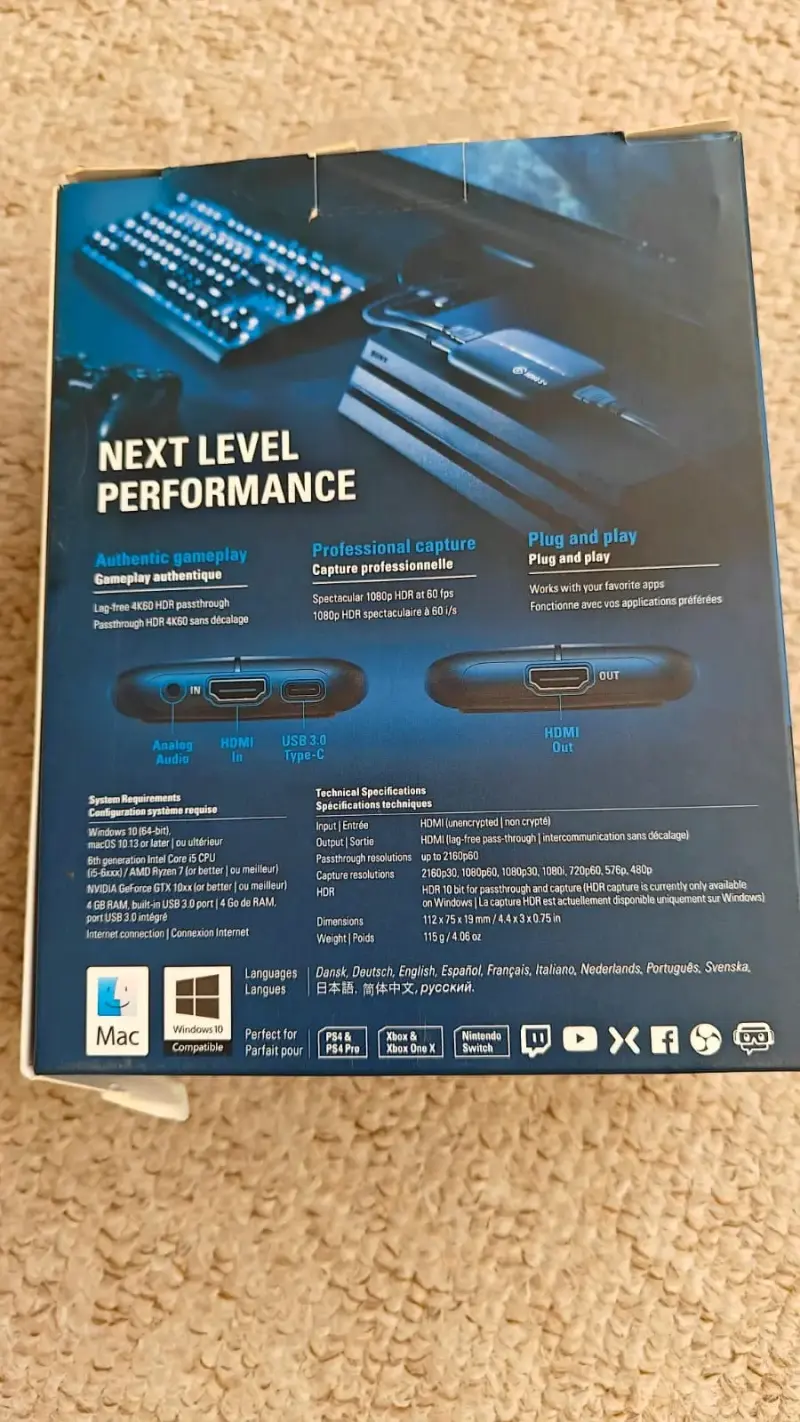 Capturadora de Video Elgato HD60 S+ 4K HDR - 5