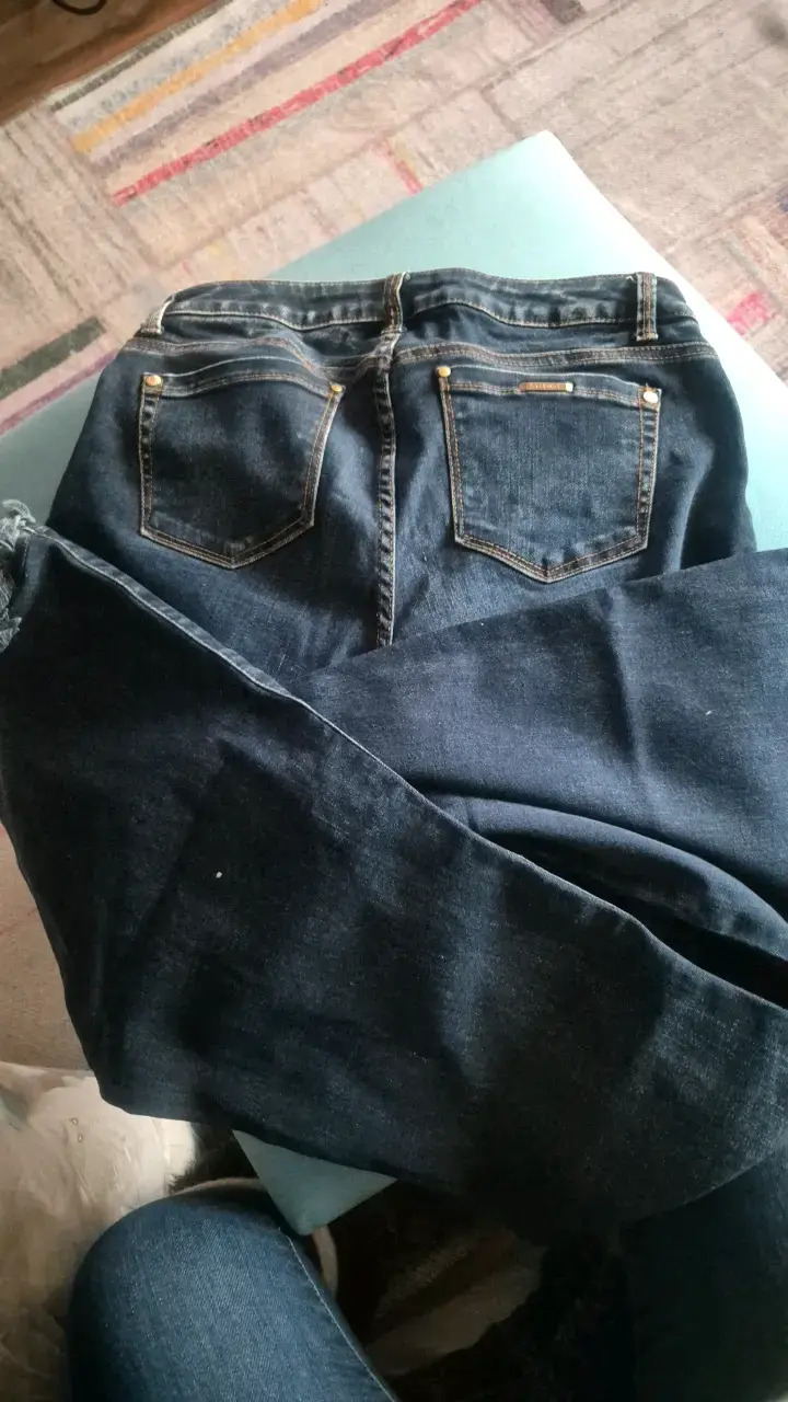 Jeans de mezclilla azul para mujer - 3