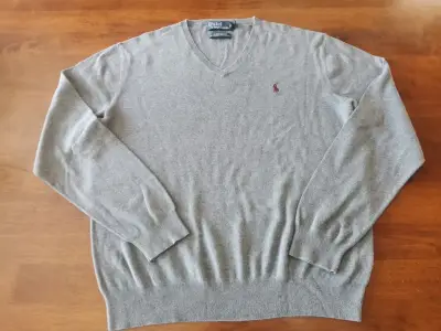 Suéter gris Polo Ralph Lauren L - miniatura 1