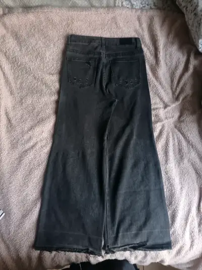 Jeans negros anchos desgastados - miniatura 2