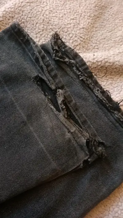 Jeans negros anchos desgastados - miniatura 3
