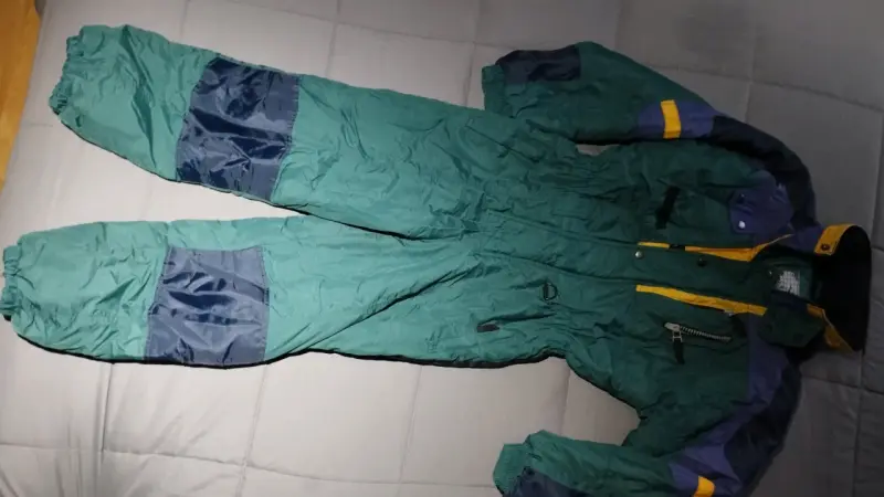 Traje de esquí verde para niños Crane - 1