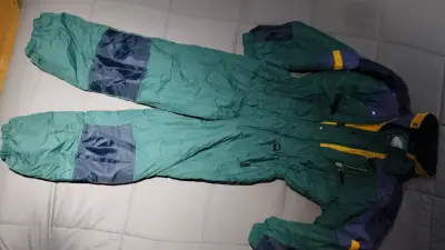 Traje de esquí verde para niños Crane - miniatura 1