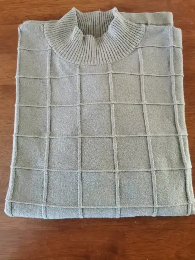 Suéter Gris Cuello Alto Claiborne XXL - miniatura 1