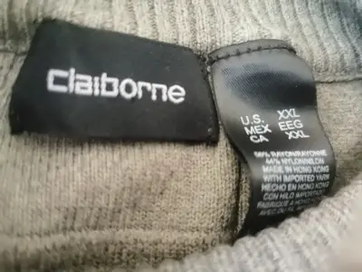 Suéter Gris Cuello Alto Claiborne XXL - miniatura 3