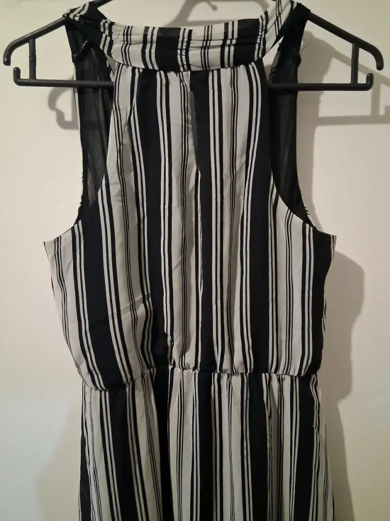 Vestido de rayas blanco y negro H&M - 6
