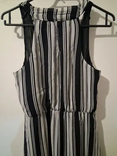 Vestido de rayas blanco y negro H&M - miniatura 6