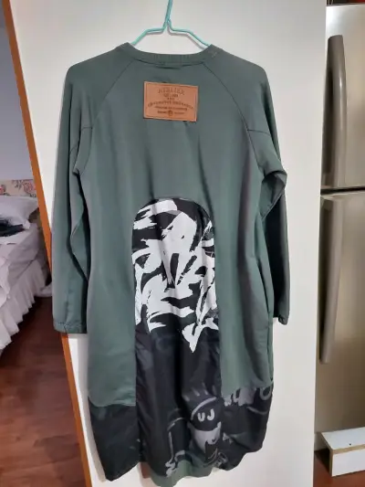 Vestido turco verde con bolsillos S.C.H. - miniatura 5