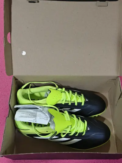 Zapatillas de fútbol Adidas Copa Pure III Club negras y verdes - miniatura 1