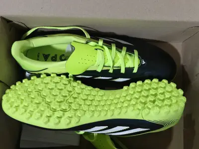 Zapatillas de fútbol Adidas Copa Pure III Club negras y verdes - miniatura 3