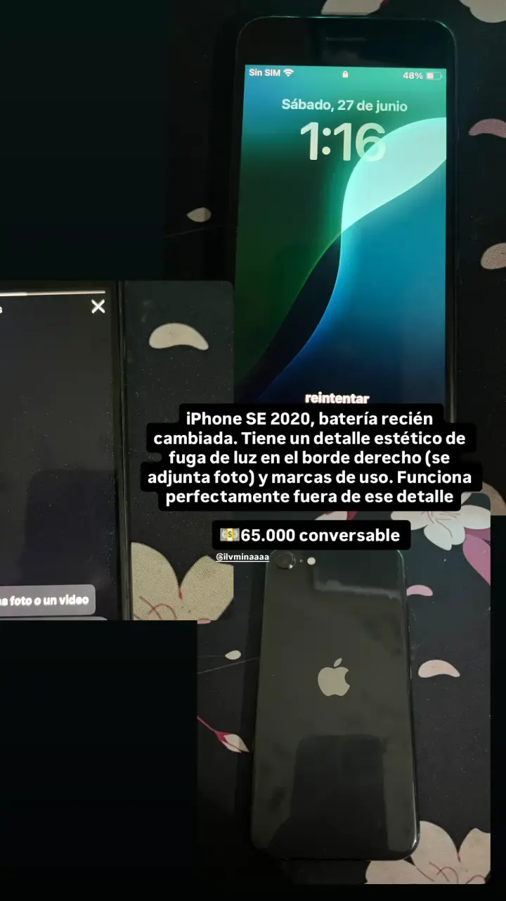 iPhone SE 2020 con batería nueva - 1