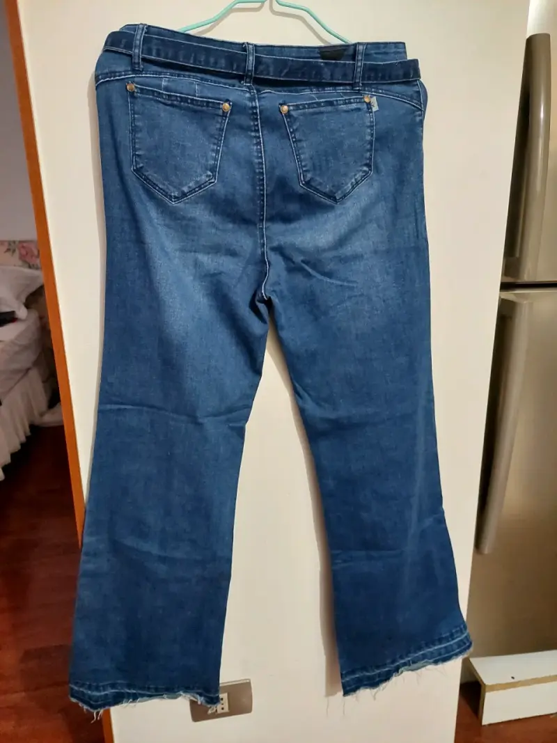 Jeans Katalina azul para mujer corte acampa - 1
