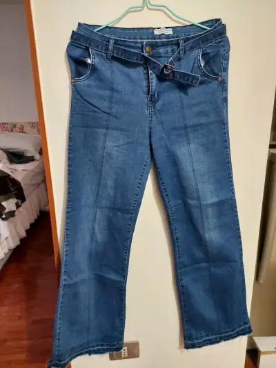 Jeans Katalina  azul para mujer corte acampa - miniatura 2