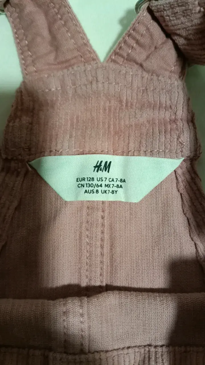 Vestido jumper de pana rosa para niña H&M - 2