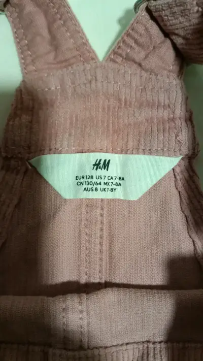Vestido jumper de pana rosa para niña H&M - miniatura 2
