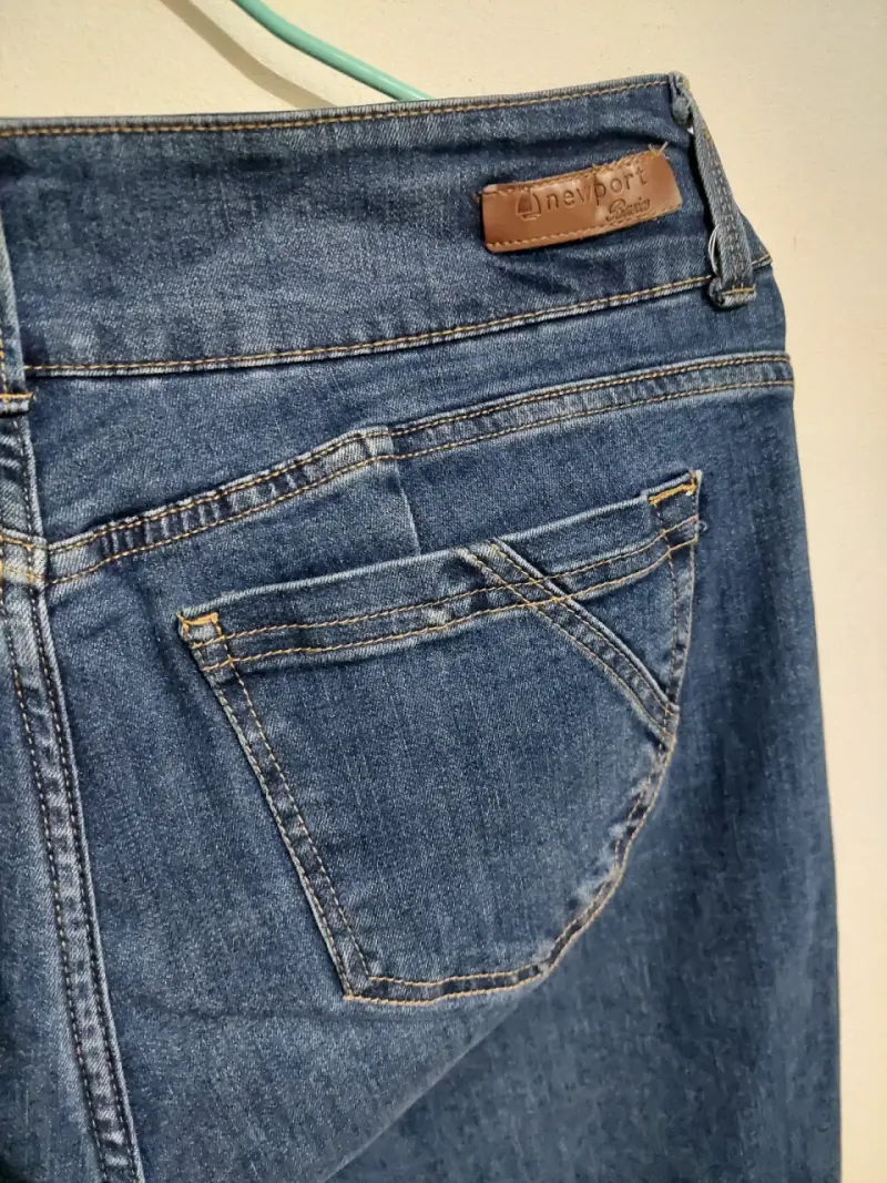 Jeans de mujer Newport Wide Leg azul clásico - 3