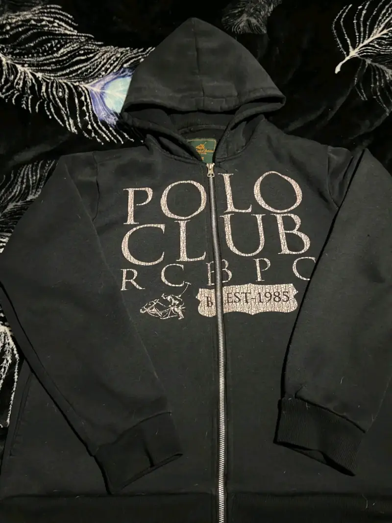 Polerón con capucha Polo Club negro - 2