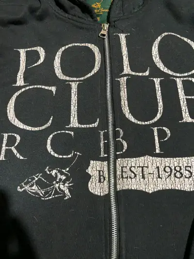 Polerón con capucha Polo Club negro - miniatura 6