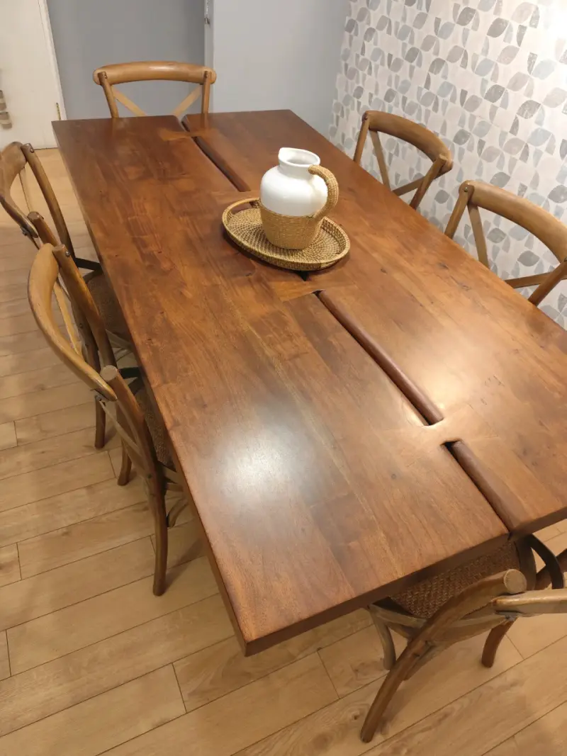 Mesa de comedor madera de acacia (sin sillas) - 4