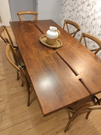 Mesa de comedor madera de acacia (sin sillas) - miniatura 4
