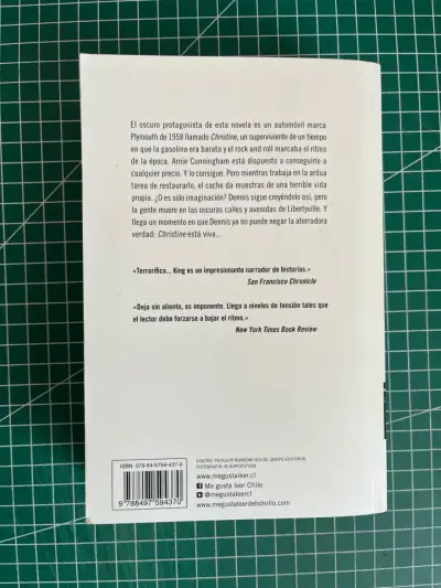 Libro 'Christine' de Stephen King en español - miniatura 3