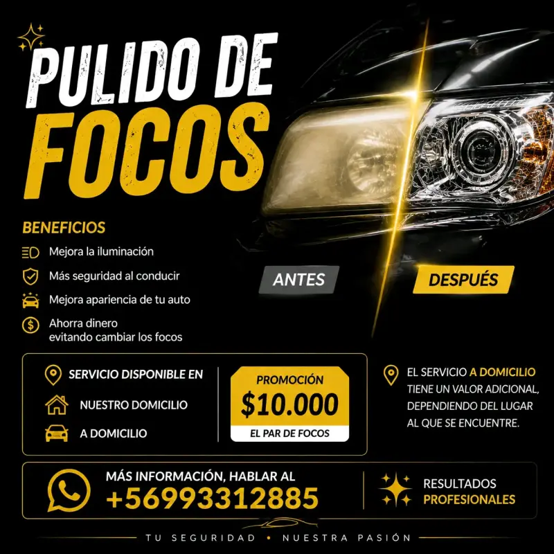 Servicio de Pulido de Focos para Autos