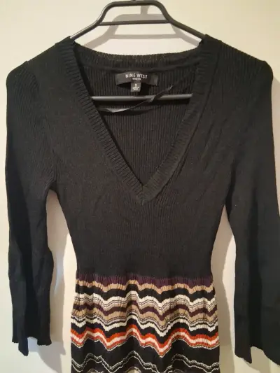 Vestido de punto Nine West con diseño zigzag - miniatura 2