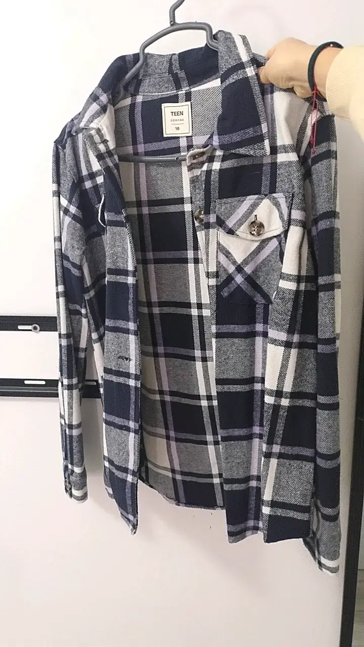Camisa de franela a cuadros para adolescentes - 1