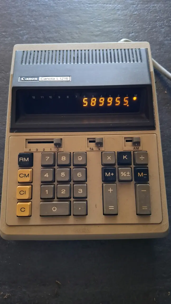 Calculadora vintage Canon Canola L1216 - 1