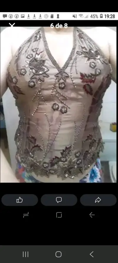 Corset de fiesta con bordado floral - miniatura 2