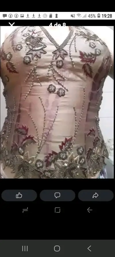 Corset de fiesta con bordado floral - miniatura 3