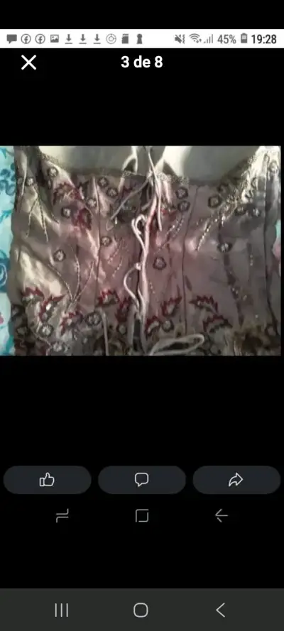Corset de fiesta con bordado floral - miniatura 5
