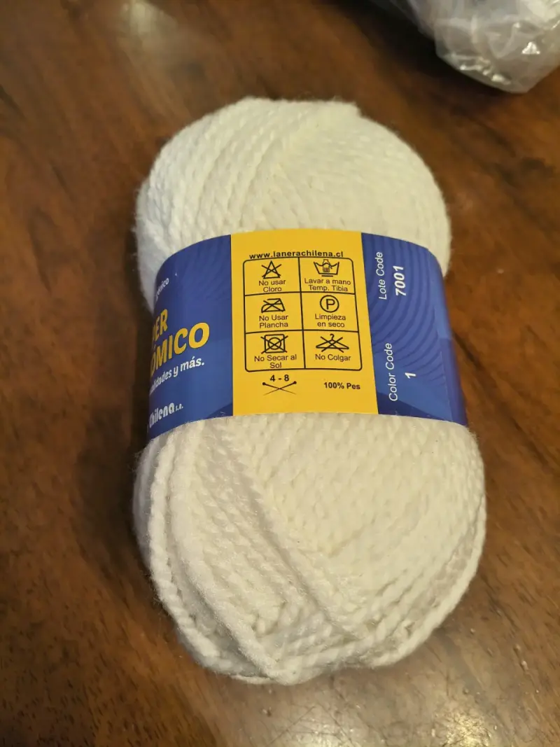 Ovillo de lana blanca Reginella 100g - 2