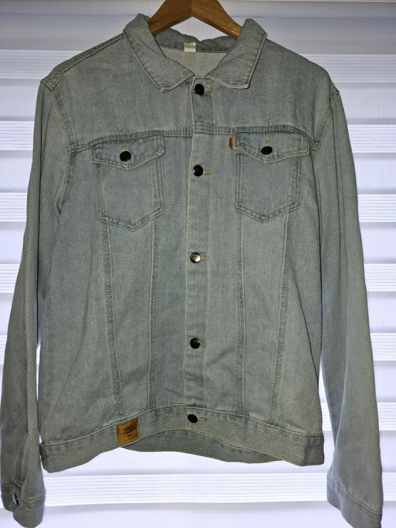 Chaqueta de mezclilla azul claro para hombre - 2