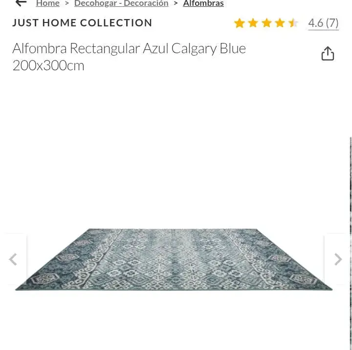 Alfombra rectangular azul Calgary 200x300 cm - 4