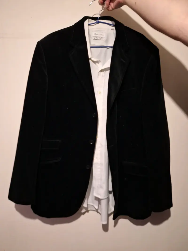 Blazer de terciopelo negro Christian Dior - 1