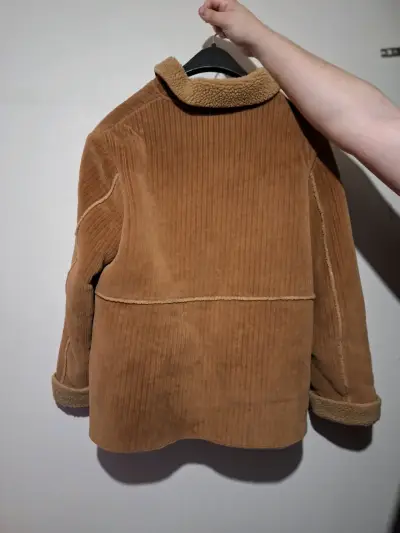 Chaqueta de pana marrón con forro de borrego - miniatura 2