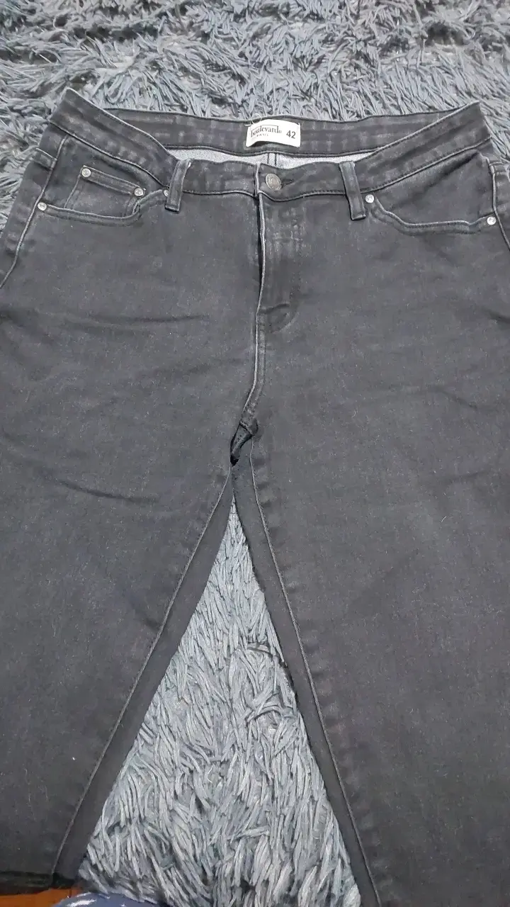 Jeans negros mujer tiro alto talla 42 - 2