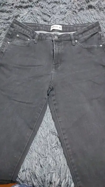 Jeans negros mujer tiro alto talla 42 - miniatura 2
