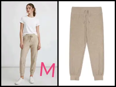 Pantalones de vestir para mujer en beige - miniatura 3