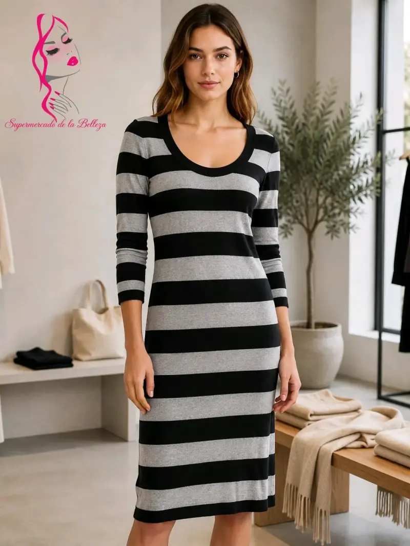 Vestido ajustado de punto para mujer - 2
