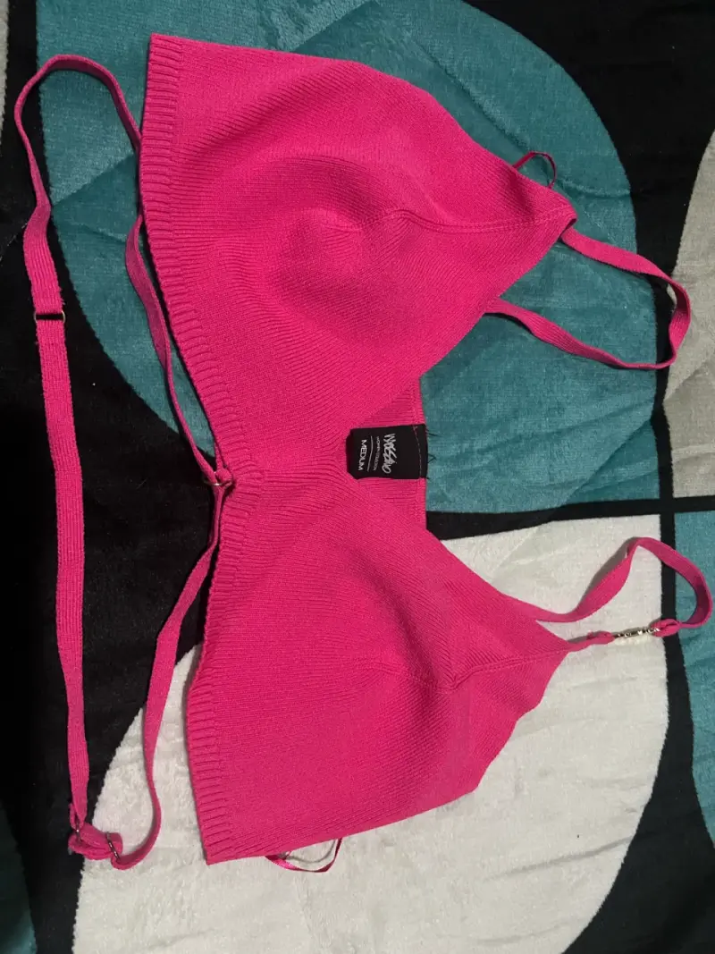 Top de tirantes rosa fucsia talla M - 2