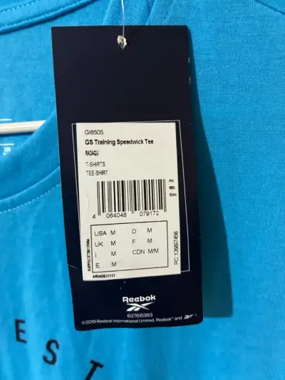 Polera deportiva azul Reebok para hombre - miniatura 2
