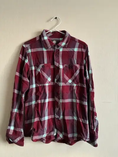 Camisa de franela a cuadros Element roja hombre - miniatura 1