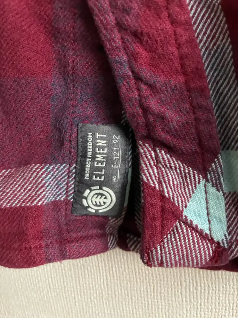 Camisa de franela a cuadros Element roja hombre - 2