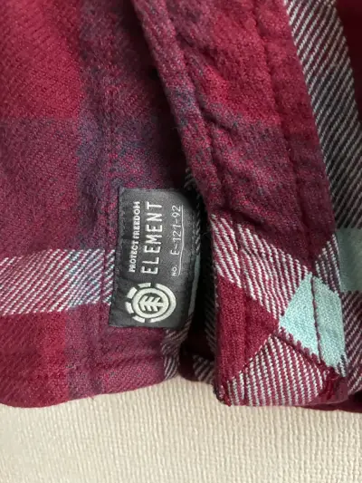 Camisa de franela a cuadros Element roja hombre - miniatura 2