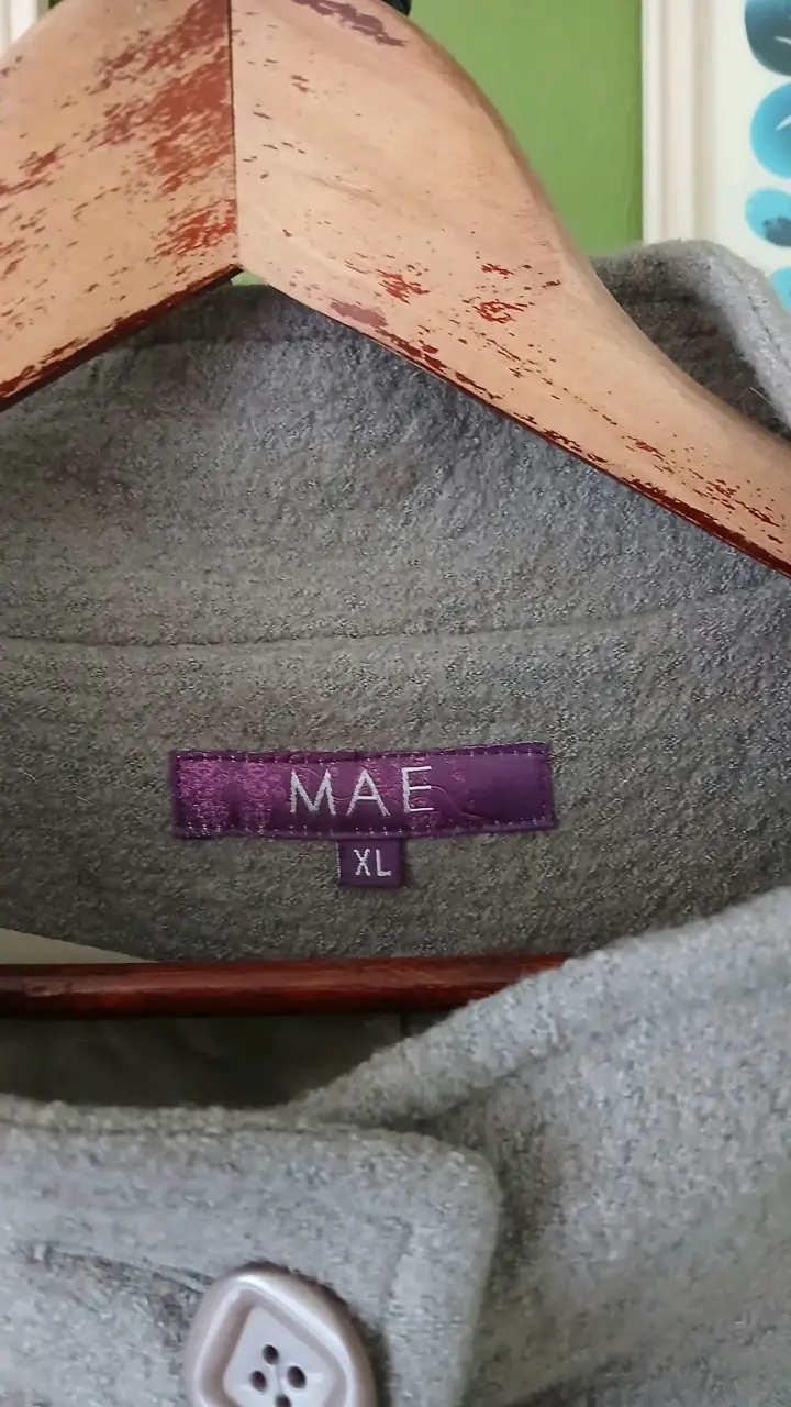 Abrigo gris de lana para mujer MAE - 2