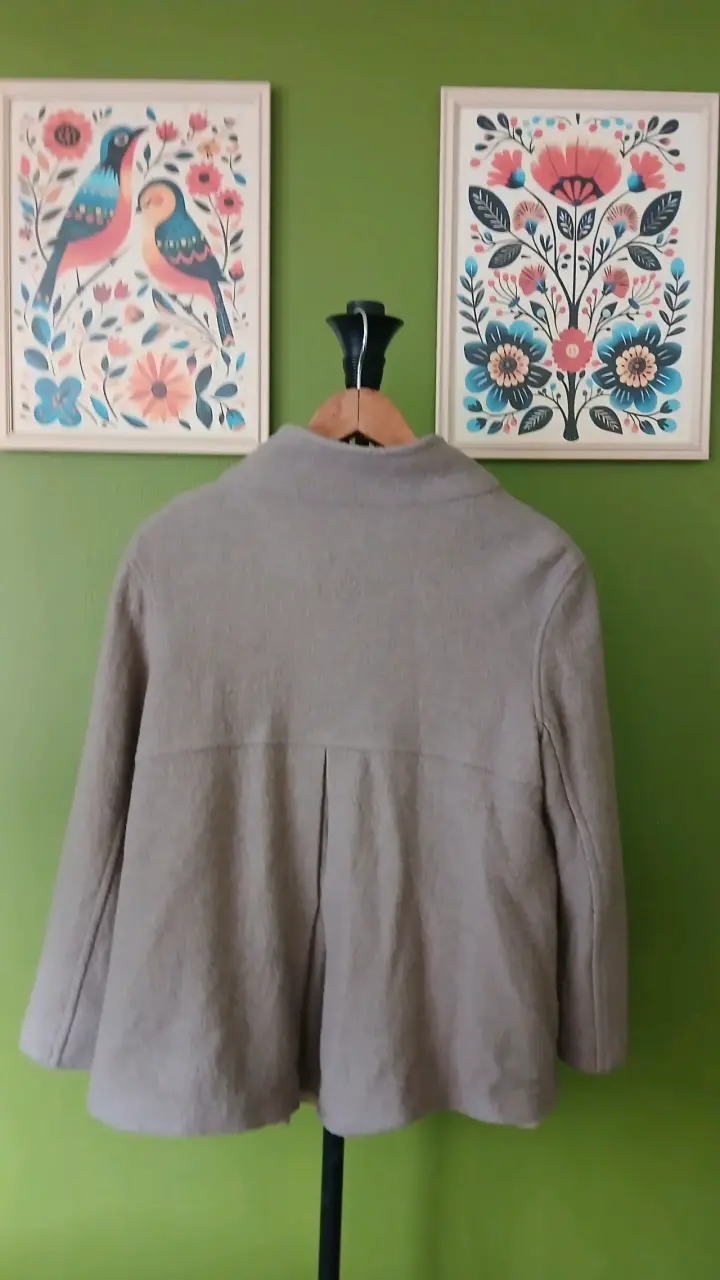 Abrigo gris de lana para mujer MAE - 3