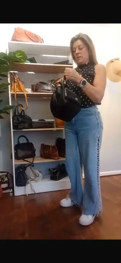 Bolso de cuero marrón para mujer - miniatura 2