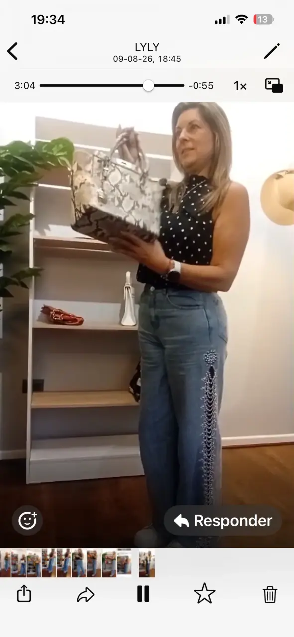 Bolso de cuero marrón para mujer - 6